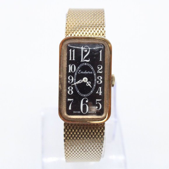 Vintage ENDURA Watch Womens Gold Tone Stainless Steel Self Wind Swiss Made - Picture 2 of 8